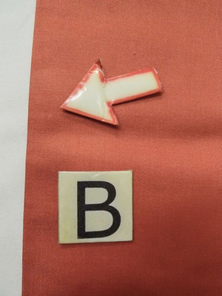 画像12: M0523Q 名古屋帯 女性用着物 シルク(正絹)   橙色 四角 【中古】 【USED】 【リサイクル】 ★★★☆☆ (12)