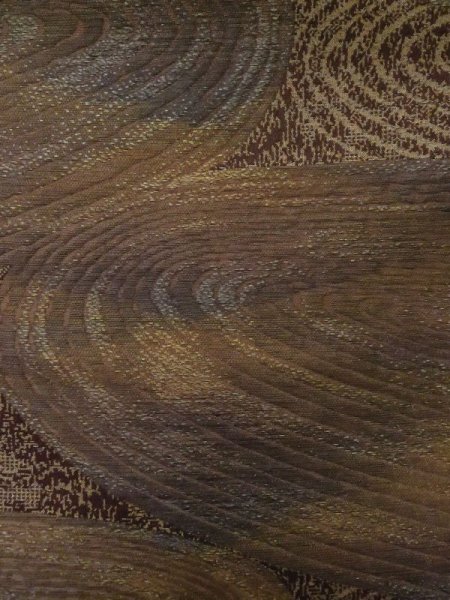 画像4: M0523X 名古屋帯 女性用着物 シルク(正絹)  深い 茶色 流水 【中古】 【USED】 【リサイクル】 ★★☆☆☆ (4)