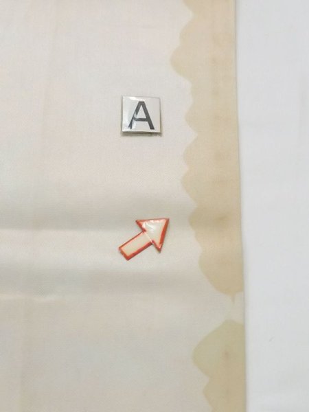 画像8: M0523Z 名古屋帯 女性用着物 シルク(正絹) 淡い 薄い 緑色 ぼかし 【中古】 【USED】 【リサイクル】 ★★☆☆☆ (8)