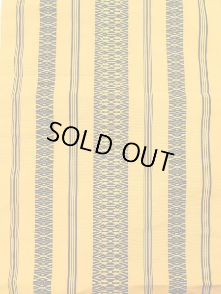 画像3: M0524B 名古屋帯 女性用着物 シルク（正絹）   黄色 縞 【中古】 【USED】 【リサイクル】 ★★★☆☆ (3)