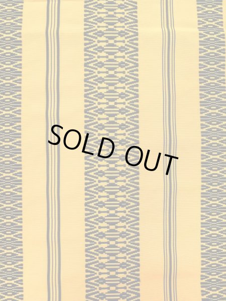 画像4: M0524B 名古屋帯 女性用着物 シルク（正絹）   黄色 縞 【中古】 【USED】 【リサイクル】 ★★★☆☆ (4)