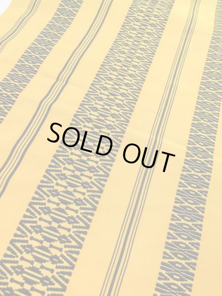 画像5: M0524B 名古屋帯 女性用着物 シルク（正絹）   黄色 縞 【中古】 【USED】 【リサイクル】 ★★★☆☆ (5)