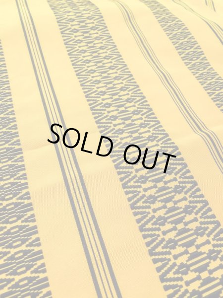 画像6: M0524B 名古屋帯 女性用着物 シルク（正絹）   黄色 縞 【中古】 【USED】 【リサイクル】 ★★★☆☆ (6)