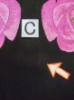 画像12: M0524C 名古屋帯 女性用着物 シルク（正絹）   黒 椿 【中古】 【USED】 【リサイクル】 ★★☆☆☆ (12)