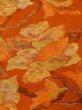 画像4: M0525H 名古屋帯 女性用着物 シルク（正絹）   橙色 花 【中古】 【USED】 【リサイクル】 ★★★★☆ (4)