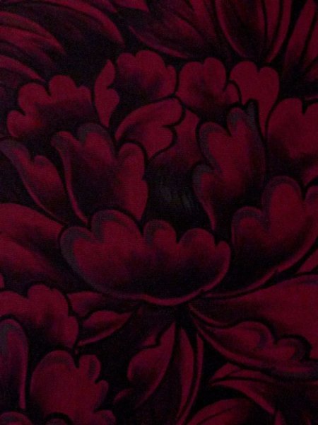 画像5: M0525J 名古屋帯 女性用着物 シルク(正絹)  深い 桃色 ぼたん 【中古】 【USED】 【リサイクル】 ★★☆☆☆ (5)