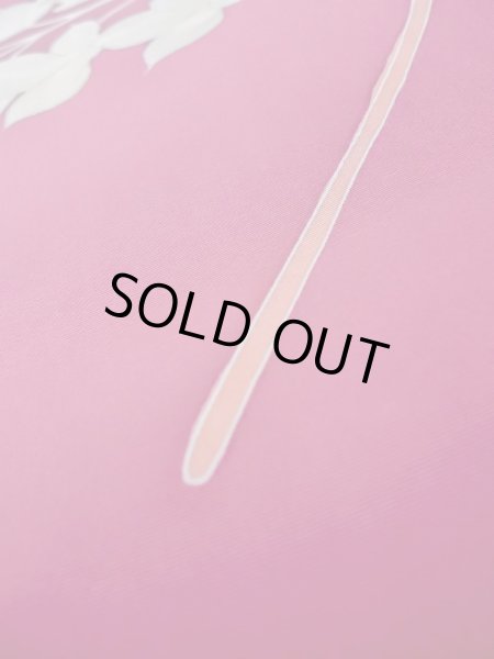 画像9: M0525Q 名古屋帯 女性用着物 シルク（正絹）  赤み 紫色 花 【中古】 【USED】 【リサイクル】 ★★☆☆☆ (9)