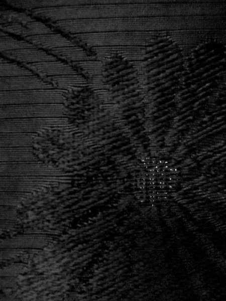 画像8: M0525T 名古屋帯 女性用着物 シルク(正絹)   黒 菊 【中古】 【USED】 【リサイクル】 ★★★☆☆ (8)