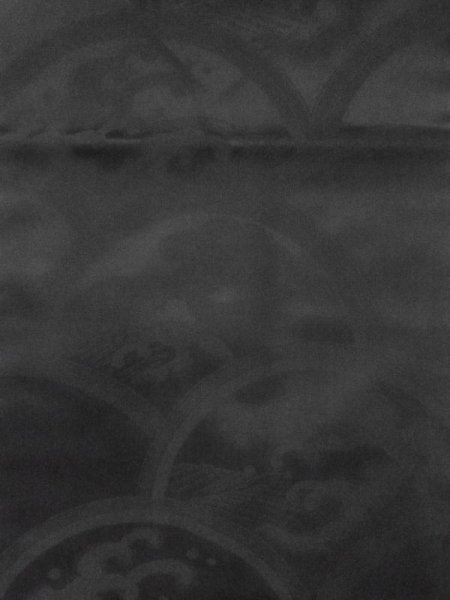 画像4: M0525V 名古屋帯 女性用着物 シルク(正絹)   黒 波 【中古】 【USED】 【リサイクル】 ★★★☆☆ (4)