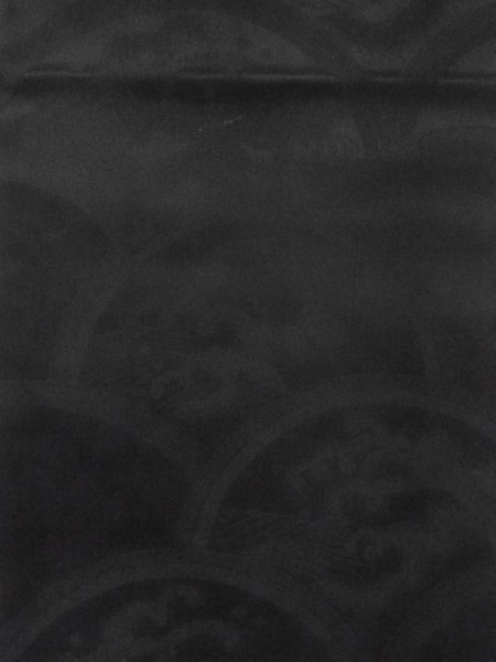 画像6: M0525V 名古屋帯 女性用着物 シルク(正絹)   黒 波 【中古】 【USED】 【リサイクル】 ★★★☆☆ (6)