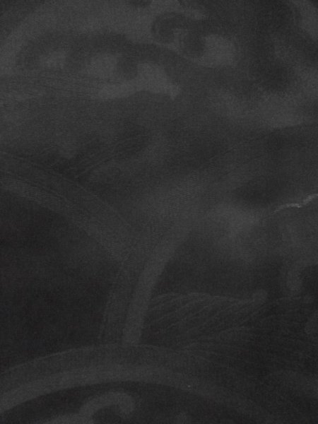 画像7: M0525V 名古屋帯 女性用着物 シルク(正絹)   黒 波 【中古】 【USED】 【リサイクル】 ★★★☆☆ (7)