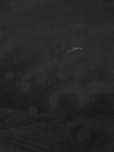 画像9: M0525V 名古屋帯 女性用着物 シルク(正絹)   黒 波 【中古】 【USED】 【リサイクル】 ★★★☆☆ (9)