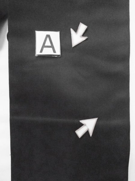 画像15: M0525V 名古屋帯 女性用着物 シルク(正絹)   黒 波 【中古】 【USED】 【リサイクル】 ★★★☆☆ (15)