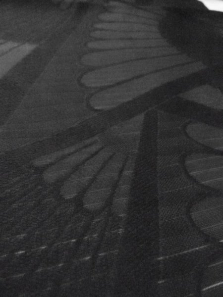 画像10: M0525W 名古屋帯 女性用着物 シルク(正絹)   黒 菊 【中古】 【USED】 【リサイクル】 ★★★★☆ (10)