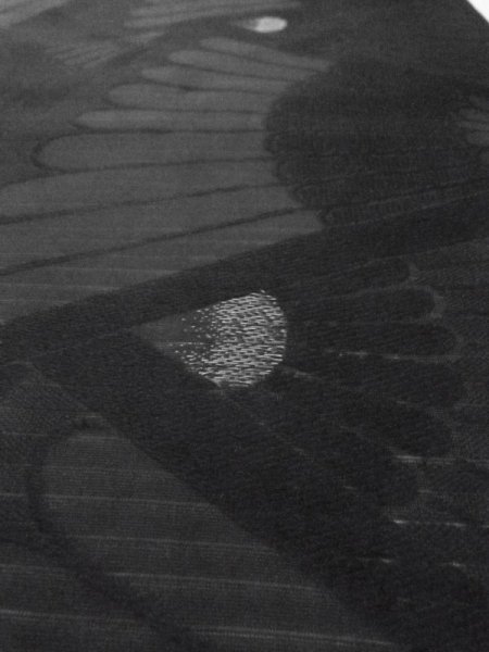 画像11: M0525W 名古屋帯 女性用着物 シルク(正絹)   黒 菊 【中古】 【USED】 【リサイクル】 ★★★★☆ (11)