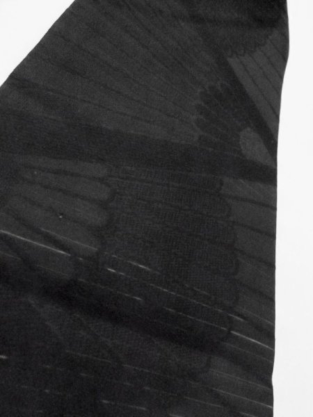 画像12: M0525W 名古屋帯 女性用着物 シルク(正絹)   黒 菊 【中古】 【USED】 【リサイクル】 ★★★★☆ (12)