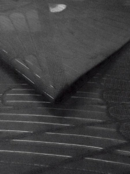 画像15: M0525W 名古屋帯 女性用着物 シルク(正絹)   黒 菊 【中古】 【USED】 【リサイクル】 ★★★★☆ (15)