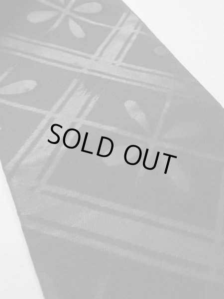 画像11: M0525X 名古屋帯 女性用着物 シルク（正絹）   黒 花菱 【中古】 【USED】 【リサイクル】 ★★☆☆☆ (11)