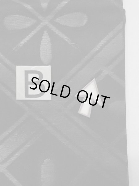 画像14: M0525X 名古屋帯 女性用着物 シルク（正絹）   黒 花菱 【中古】 【USED】 【リサイクル】 ★★☆☆☆ (14)