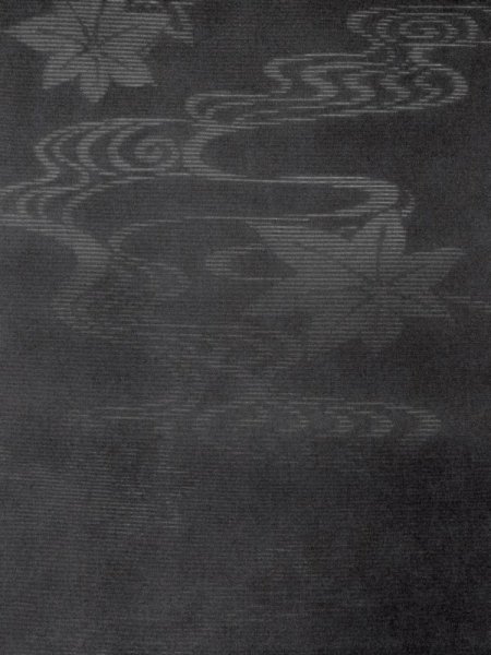 画像4: M0525Z 名古屋帯 女性用着物 シルク(正絹)   黒 もみじ 【中古】 【USED】 【リサイクル】 ★★★★☆ (4)