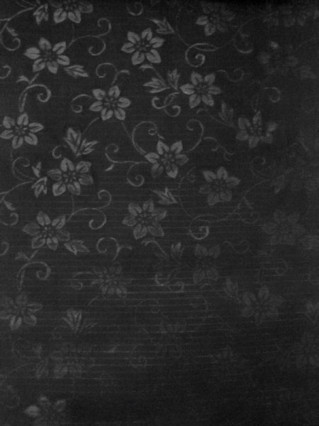 画像3: M0526A 名古屋帯 女性用着物 シルク(正絹)   黒 花 【中古】 【USED】 【リサイクル】 ★★★☆☆ (3)
