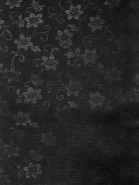 画像4: M0526A 名古屋帯 女性用着物 シルク(正絹)   黒 花 【中古】 【USED】 【リサイクル】 ★★★☆☆ (4)