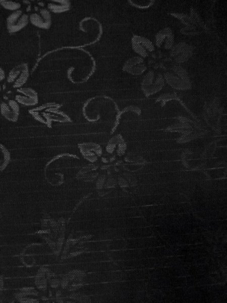 画像6: M0526A 名古屋帯 女性用着物 シルク(正絹)   黒 花 【中古】 【USED】 【リサイクル】 ★★★☆☆ (6)