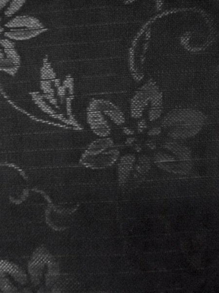 画像7: M0526A 名古屋帯 女性用着物 シルク(正絹)   黒 花 【中古】 【USED】 【リサイクル】 ★★★☆☆ (7)