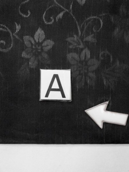 画像13: M0526A 名古屋帯 女性用着物 シルク(正絹)   黒 花 【中古】 【USED】 【リサイクル】 ★★★☆☆ (13)