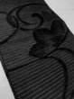 画像12: M0526C 名古屋帯 女性用着物 シルク（正絹）   黒 ききょう 【中古】 【USED】 【リサイクル】 ★★☆☆☆ (12)