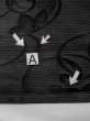 画像14: M0526C 名古屋帯 女性用着物 シルク（正絹）   黒 ききょう 【中古】 【USED】 【リサイクル】 ★★☆☆☆ (14)