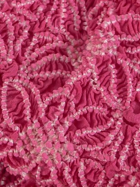 画像2: M0610XA 帯揚げ 女性用着物 シルク(正絹) 深い 鮮やか 桃色 梅 【中古】 【USED】 【リサイクル】 ★★★★☆ (2)