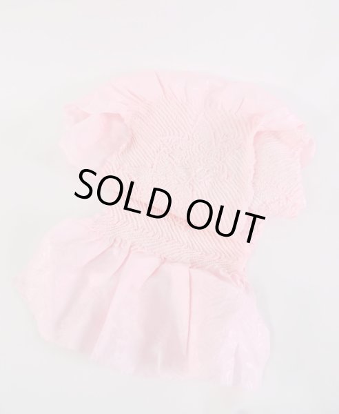 画像1: M0610XC 帯揚げ 女性用着物 シルク（正絹） 淡い 薄い 桃色 花 【中古】 【USED】 【リサイクル】 ★★★☆☆ (1)