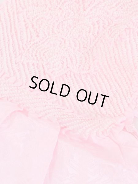 画像3: M0610XC 帯揚げ 女性用着物 シルク（正絹） 淡い 薄い 桃色 花 【中古】 【USED】 【リサイクル】 ★★★☆☆ (3)