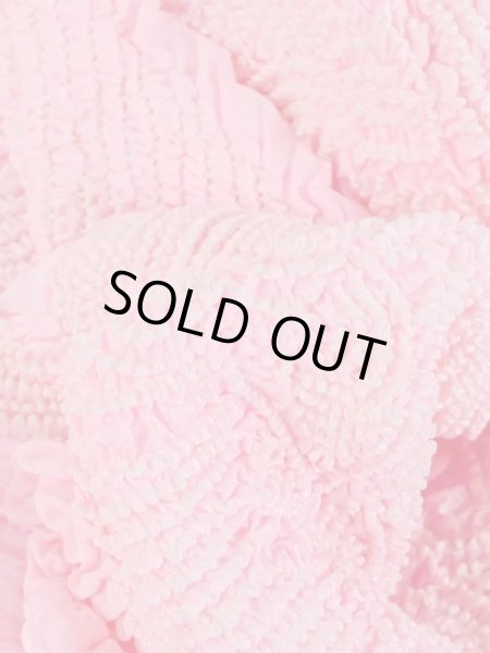 画像4: M0610XC 帯揚げ 女性用着物 シルク（正絹） 淡い 薄い 桃色 花 【中古】 【USED】 【リサイクル】 ★★★☆☆ (4)