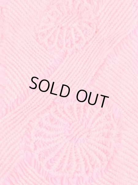 画像2: M0610XI 帯揚げ 女性用着物 シルク（正絹）  鮮やか 桃色 菊 【中古】 【USED】 【リサイクル】 ★★★★☆ (2)