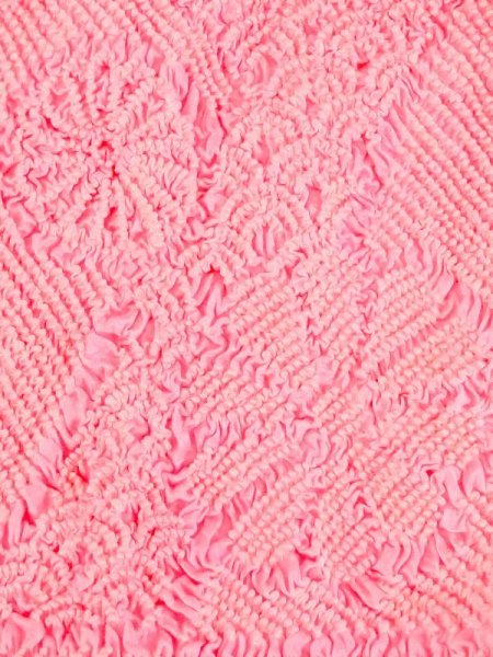 画像2: M0610XT 帯揚げ 女性用着物 シルク（正絹）   桃色 菊 【中古】 【USED】 【リサイクル】 ★★★★☆ (2)