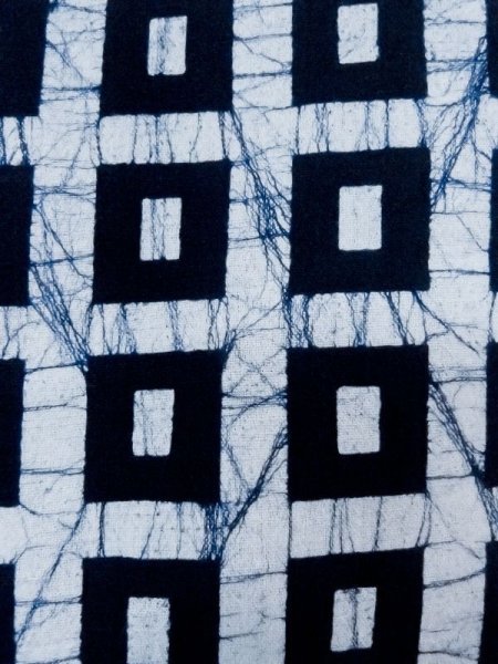 画像5: M0613E  浴衣(日本製) 女性用着物  綿麻   白, 四角 【中古】 【USED】 【リサイクル】 ★★★☆☆ (5)