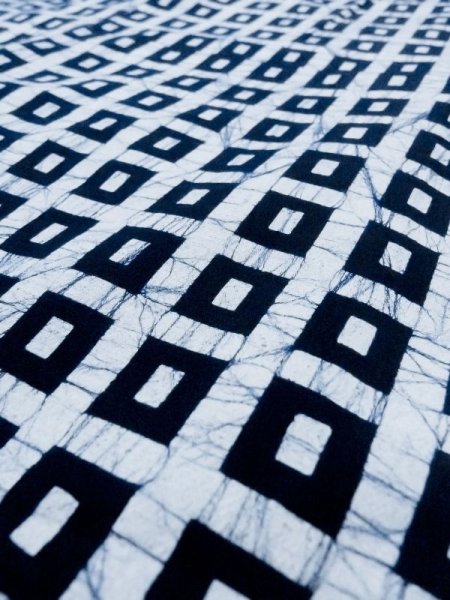 画像8: M0613E  浴衣(日本製) 女性用着物  綿麻   白, 四角 【中古】 【USED】 【リサイクル】 ★★★☆☆ (8)