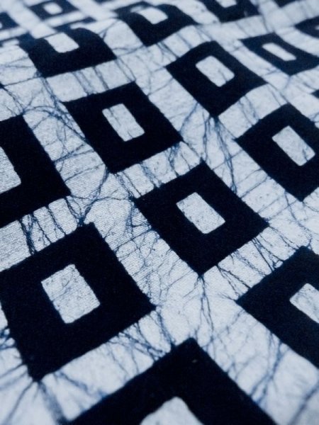 画像9: M0613E  浴衣(日本製) 女性用着物  綿麻   白, 四角 【中古】 【USED】 【リサイクル】 ★★★☆☆ (9)