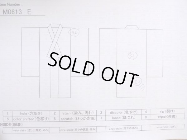 画像12: M0613E  浴衣（日本製） 女性用着物  綿麻   白, 四角 【中古】 【USED】 【リサイクル】 ★★★☆☆ (12)