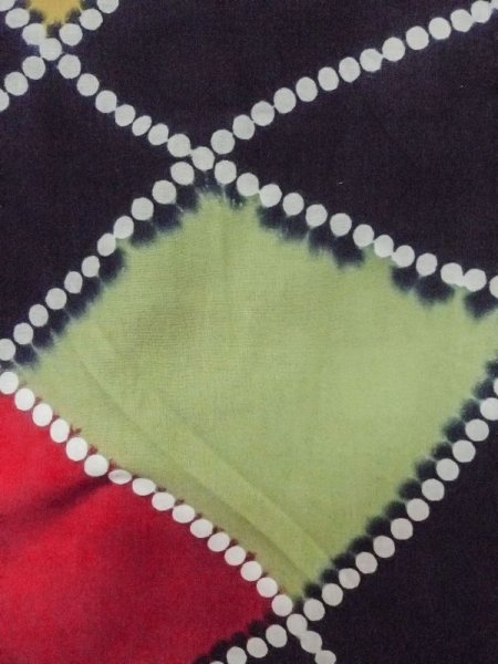 画像5: M0613F Mint  浴衣（日本製） 女性用着物  綿   藍, 小さな点々 【中古】 【USED】 【リサイクル】 ★★★★☆ (5)