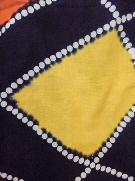 画像6: M0613F Mint  浴衣（日本製） 女性用着物  綿   藍, 小さな点々 【中古】 【USED】 【リサイクル】 ★★★★☆ (6)