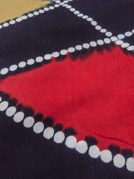 画像7: M0613F Mint  浴衣（日本製） 女性用着物  綿   藍, 小さな点々 【中古】 【USED】 【リサイクル】 ★★★★☆ (7)