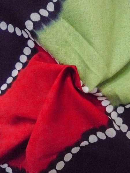 画像10: M0613F Mint  浴衣（日本製） 女性用着物  綿   藍, 小さな点々 【中古】 【USED】 【リサイクル】 ★★★★☆ (10)