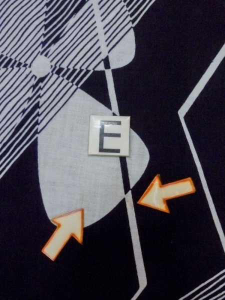 画像17: M0613I  浴衣(日本製) 女性用着物  綿麻   藍, 花 【中古】 【USED】 【リサイクル】 ★★☆☆☆ (17)