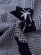 画像10: M0613J  浴衣（日本製） 女性用着物  綿   藍, 花 【中古】 【USED】 【リサイクル】 ★★★☆☆ (10)