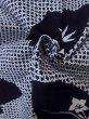 画像11: M0613J  浴衣（日本製） 女性用着物  綿   藍, 花 【中古】 【USED】 【リサイクル】 ★★★☆☆ (11)