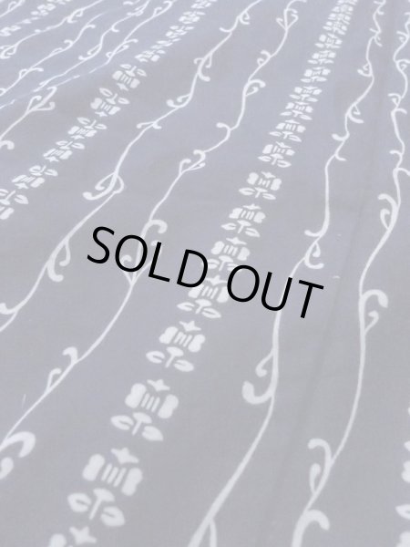 画像8: M0613L Mint  浴衣（日本製） 女性用着物  綿   藍, 花 【中古】 【USED】 【リサイクル】 ★★★★☆ (8)