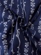 画像11: M0613L Mint  浴衣（日本製） 女性用着物  綿   藍, 花 【中古】 【USED】 【リサイクル】 ★★★★☆ (11)